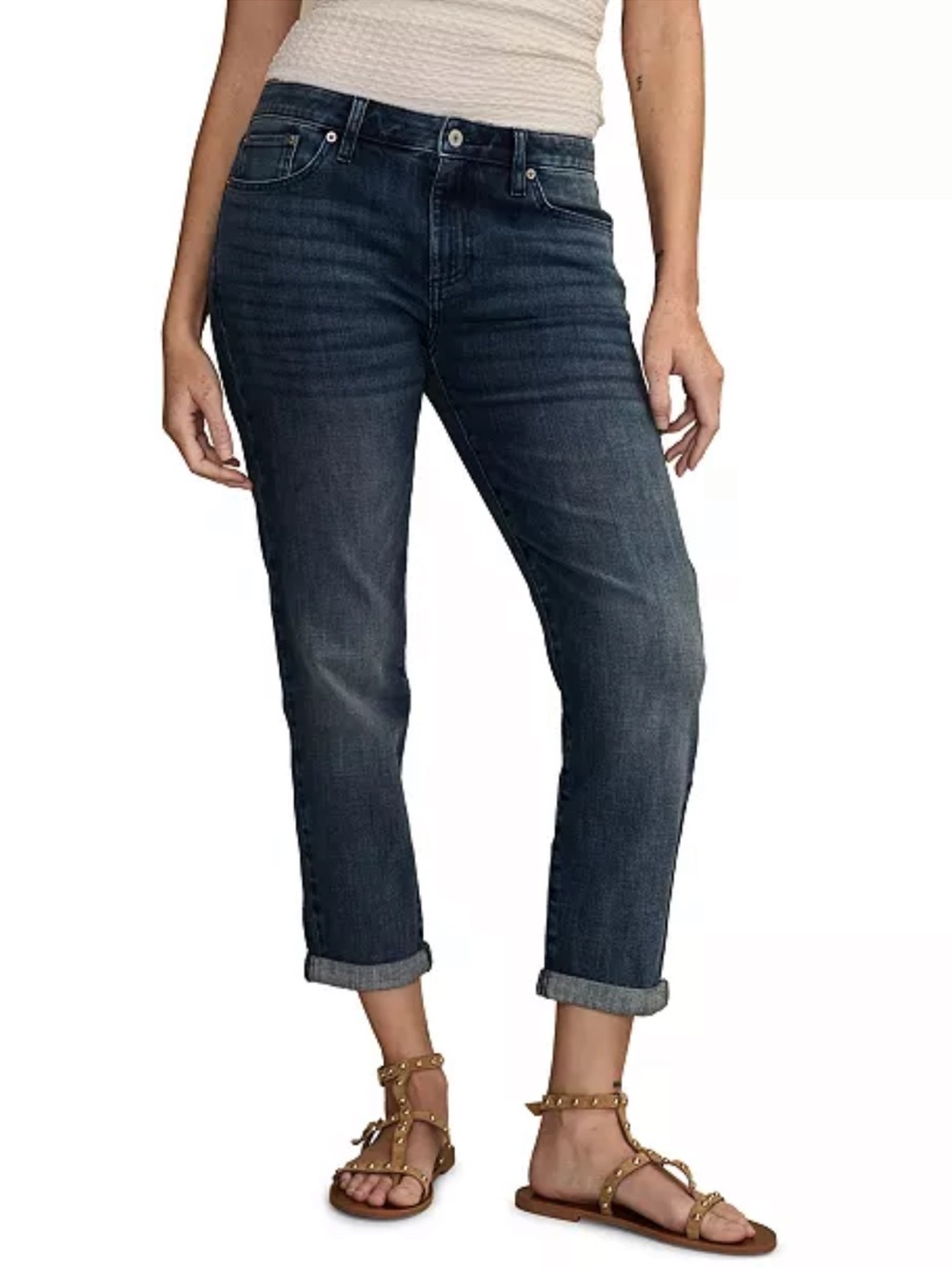 Lucky Brand Sienna Slim Boyfriend Jeans in Gemini dark wash